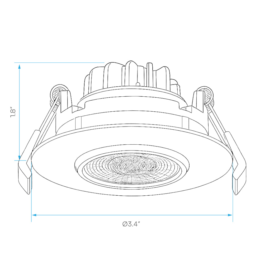 Luxrite 3" Gimbal Round Canless Spotlight - 5CCT Selectable Additional Image 1