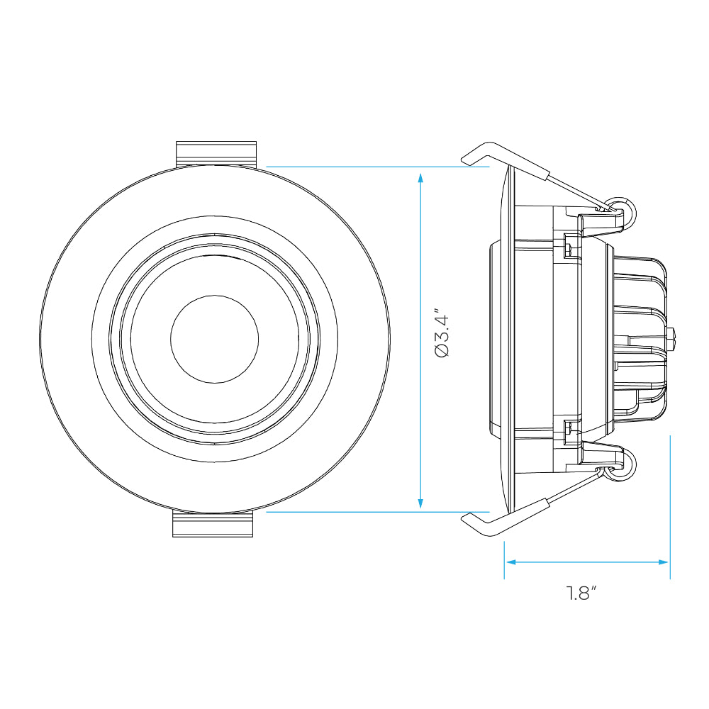 Luxrite 3" Gimbal Round Canless Spotlight - 5CCT Selectable Additional Image 4
