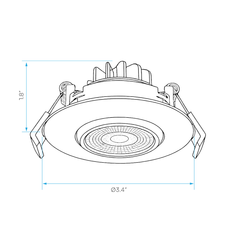 Luxrite 3" Gimbal Round Canless Spotlight - 5CCT Selectable Additional Image 7