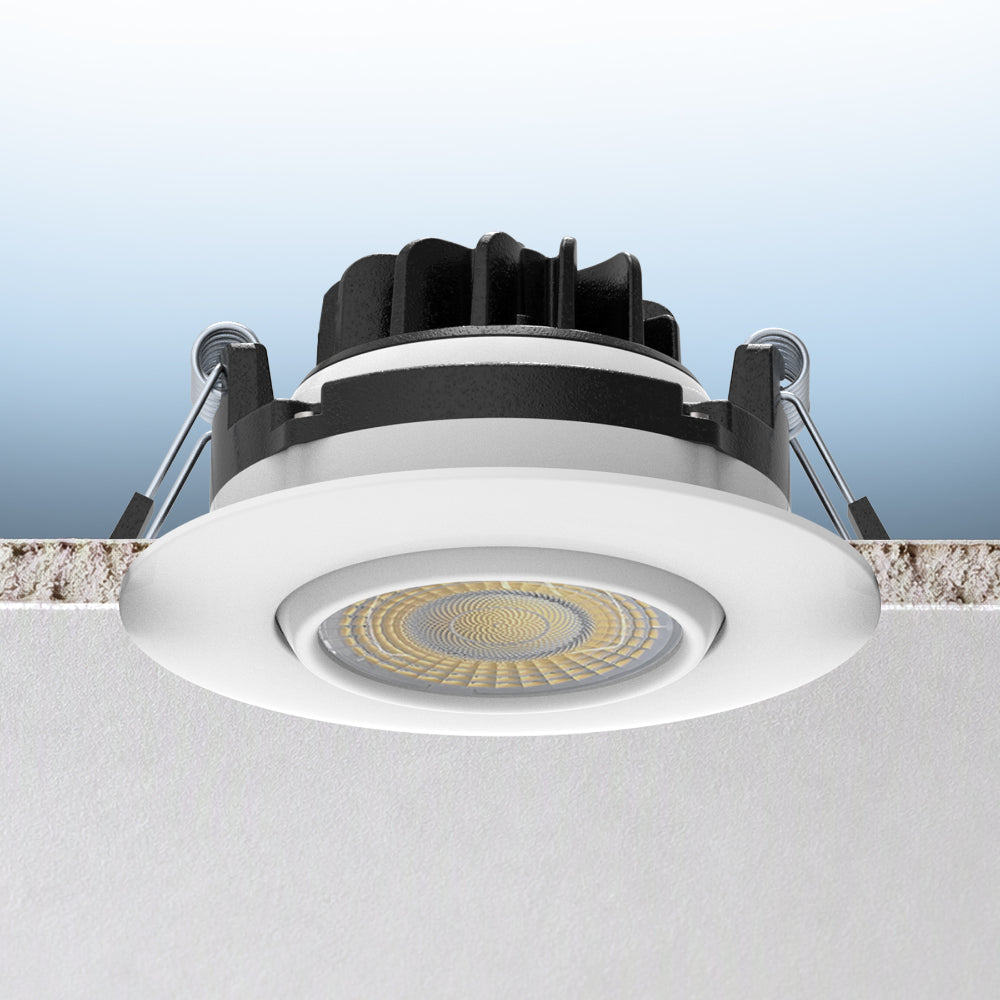 Luxrite 3" Gimbal Round Canless Spotlight - 5CCT Selectable