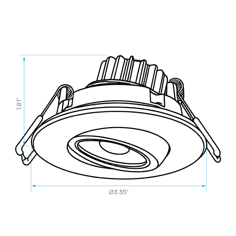 Luxrite 3" Gimbal 5CCT Canless Spotlight Additional Image 7