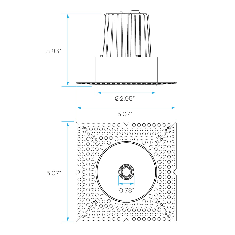 Luxrite 3" Micro Pinhole Trimless Push N' Lock Spotlight - CCT Selectable Dual Dimming/Universal Voltage Additional Image 4