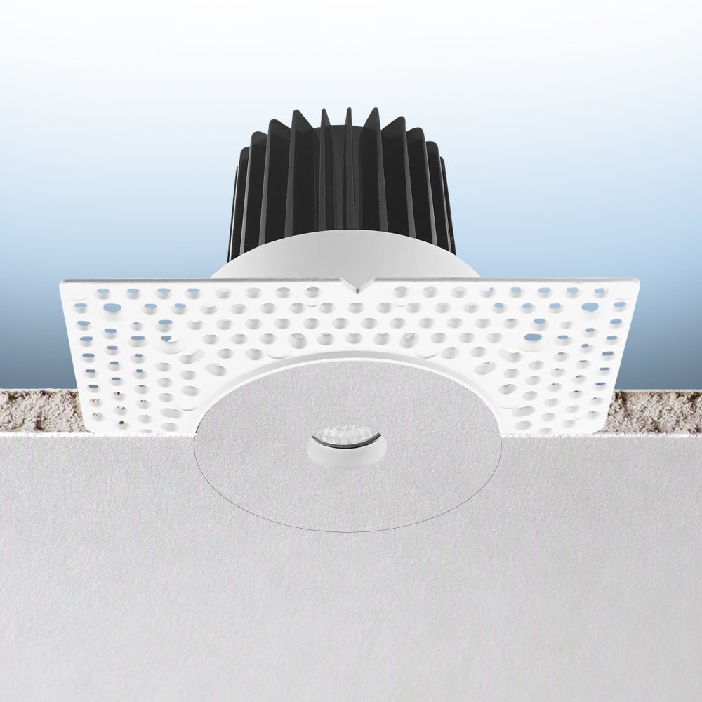 Luxrite 3" Micro Pinhole Trimless Push N' Lock Spotlight - CCT Selectable Dual Dimming/Universal Voltage