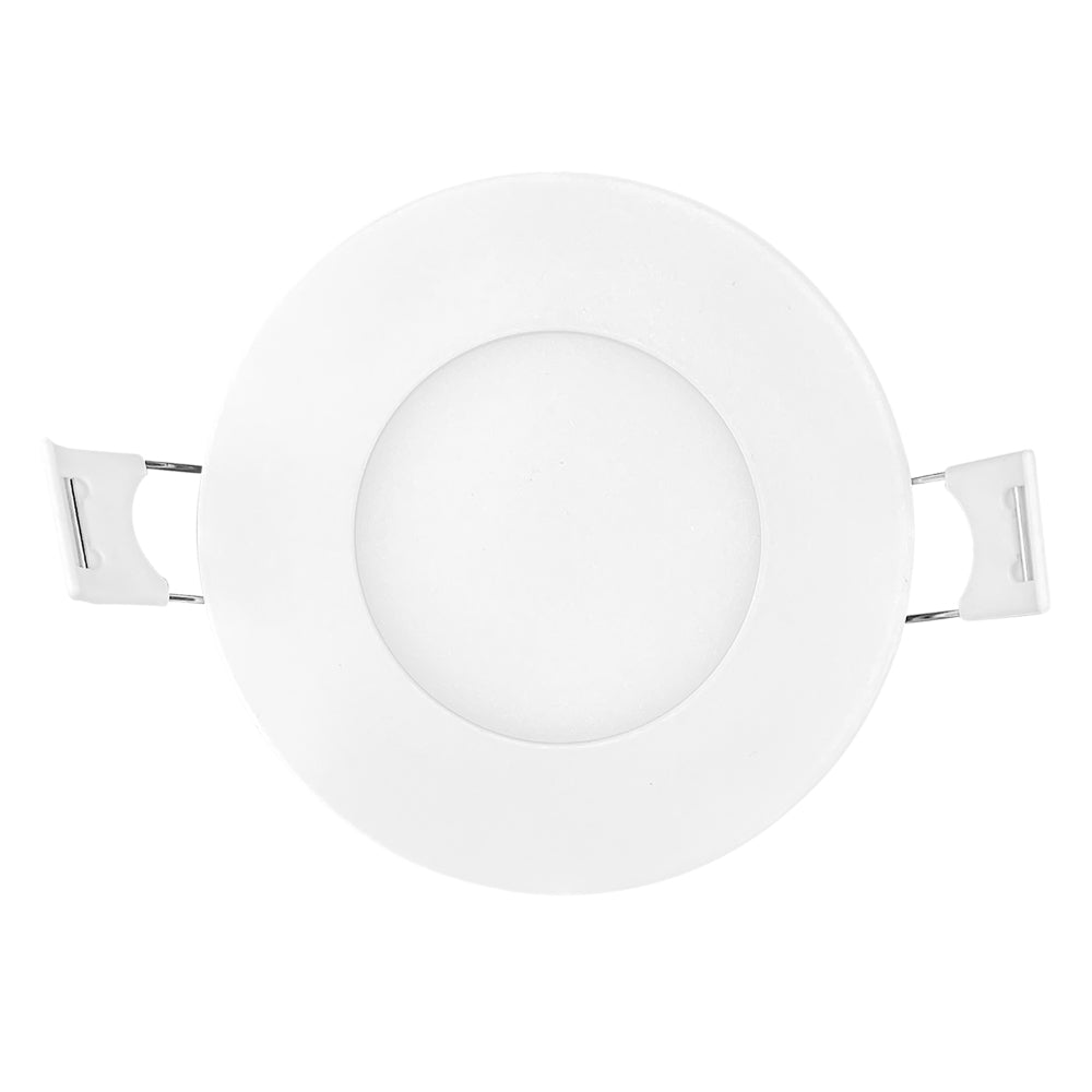 Luxrite 3" Mini Panel Round 5CCT Smooth Canless Wafer Spotlight