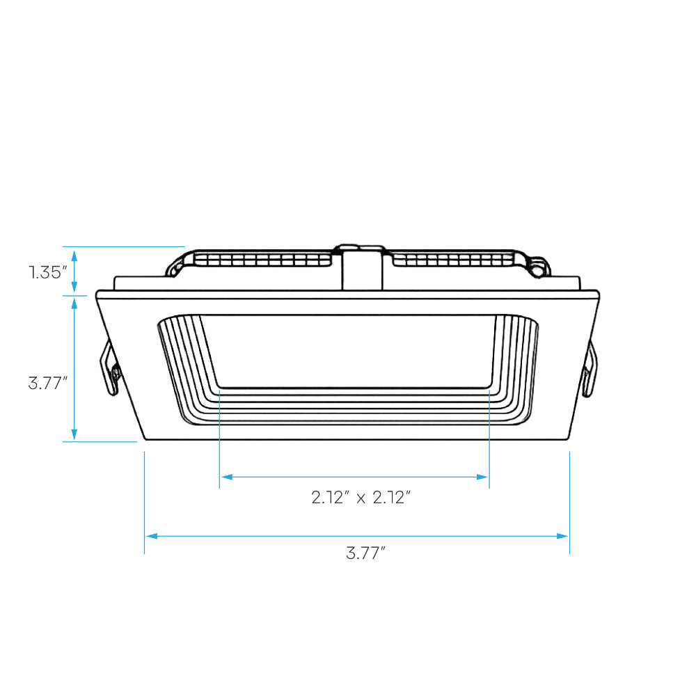 Luxrite 3" Mini Panel Square 5CCT High Output - Step Baffled Trim Additional Image 1