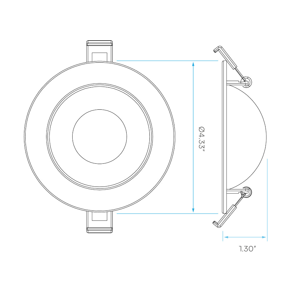 Luxrite 3" Recessed Floating Gimbal - 5 CCT Selectable Round Trim Additional Image 3