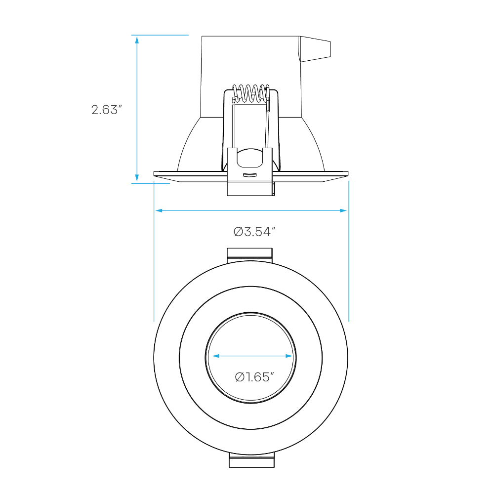 Luxrite 3" Regressed Canless Spotlight - Round - 5 CCT Select Universal Voltage/Dual Dimming Additional Image 3