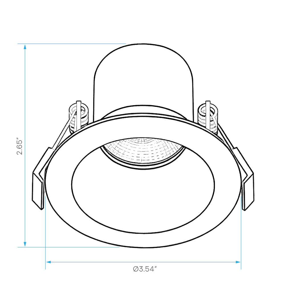 Luxrite 3" Regressed Canless Spotlight - Round - 5 CCT Selectable Additional Image 1