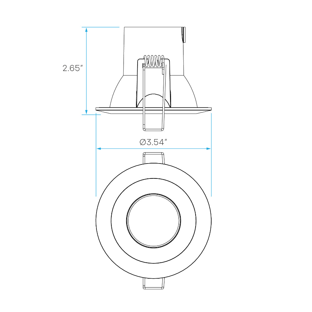 Luxrite 3" Regressed Canless Spotlight - Round - 5 CCT Selectable Additional Image 3