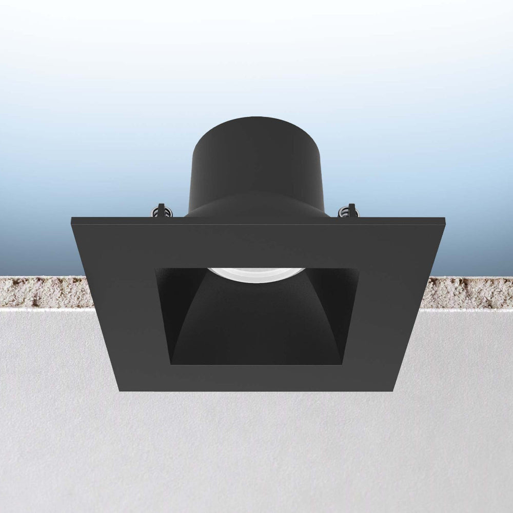 Luxrite 3" Regressed Canless Spotlight - Square - 5 CCT Select Universal Voltage/Dual Dimming