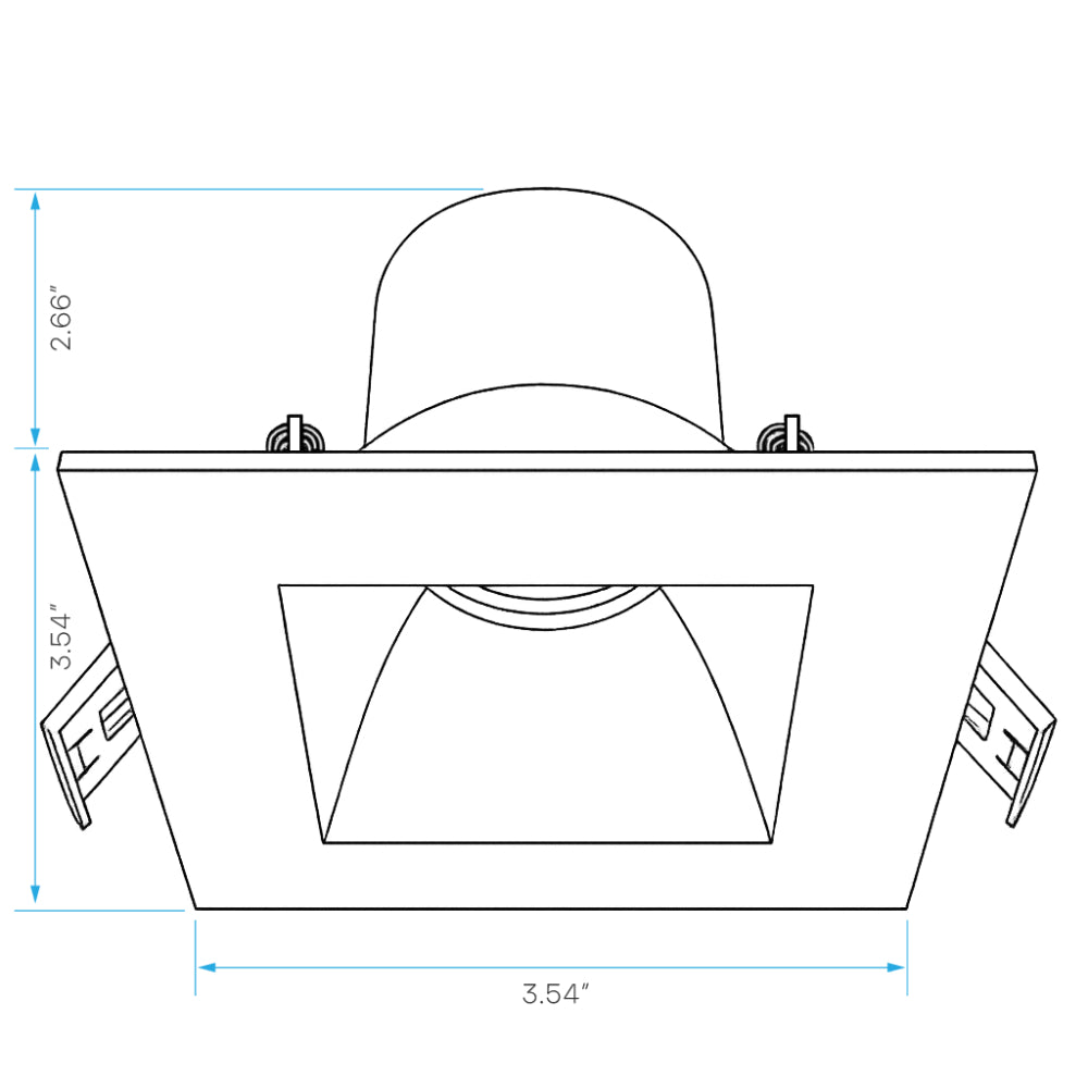 Luxrite 3" Regressed Canless Spotlight - Square - 5 CCT Selectable Additional Image 1