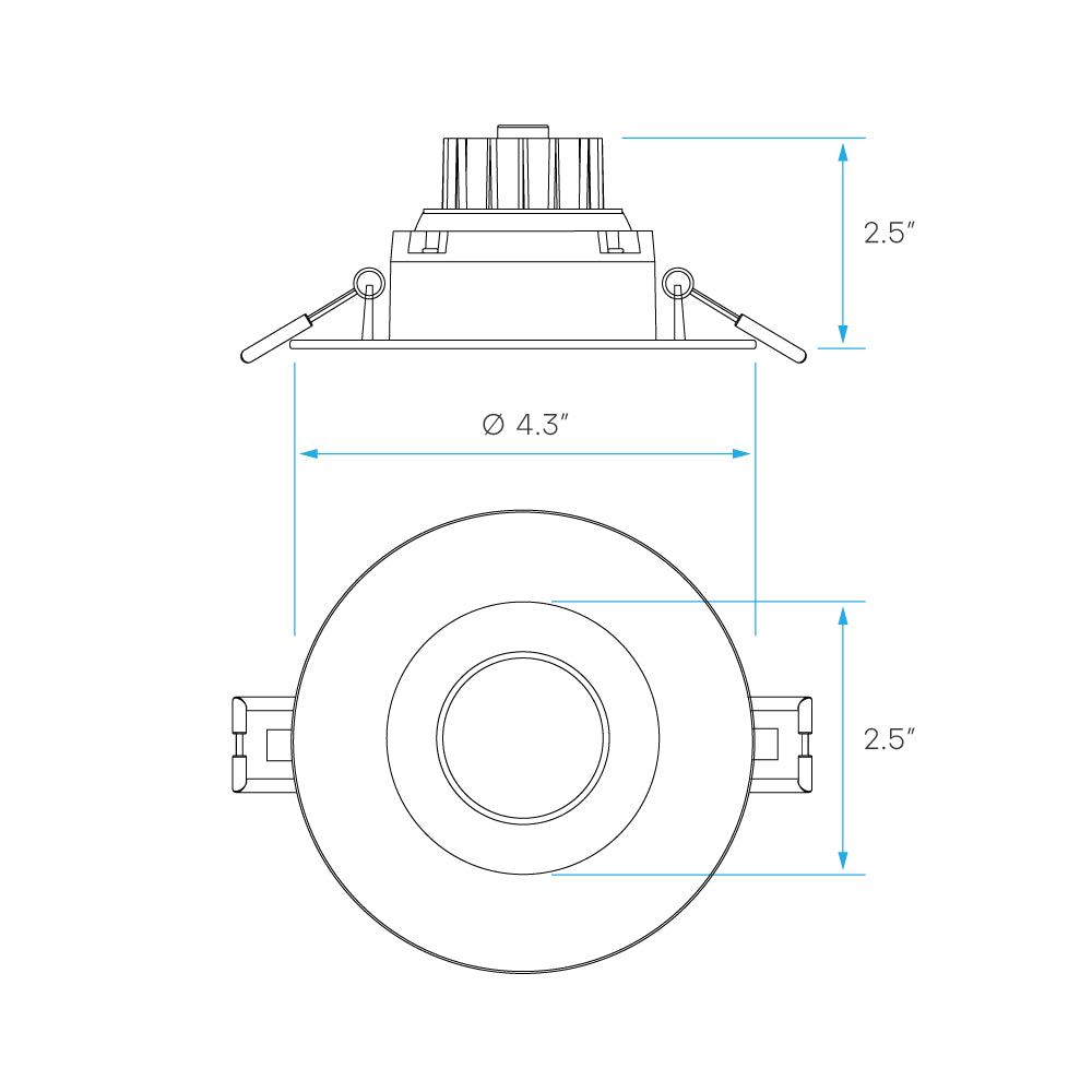 Luxrite 3" Regressed Gimbal Round 5CCT Canless Spotlight Additional Image 5
