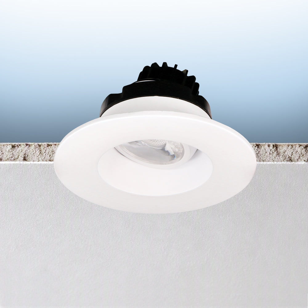 Luxrite 3" Regressed Gimbal Round 5CCT Canless Spotlight