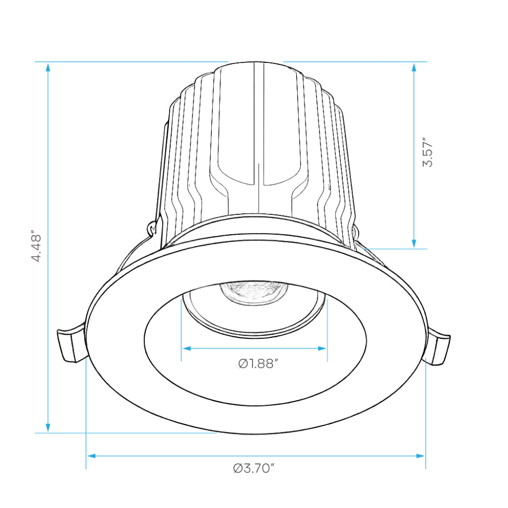 Luxrite 3" Regressed Interchangeable Canless Spotlight 5CCT Additional Image 4
