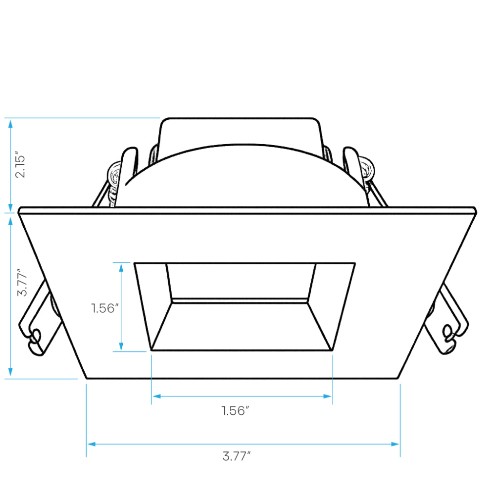 Luxrite 3" Regressed Mini Panel - CCT & Wattage Selectable - Dual Dimming/Universal Voltage Additional Image 1