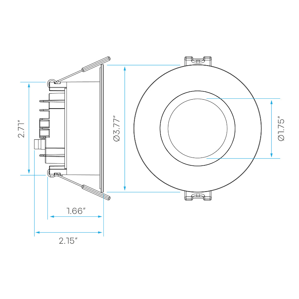 Luxrite 3" Regressed Mini Panel - CCT & Wattage Selectable - Dual Dimming/Universal Voltage Additional Image 10