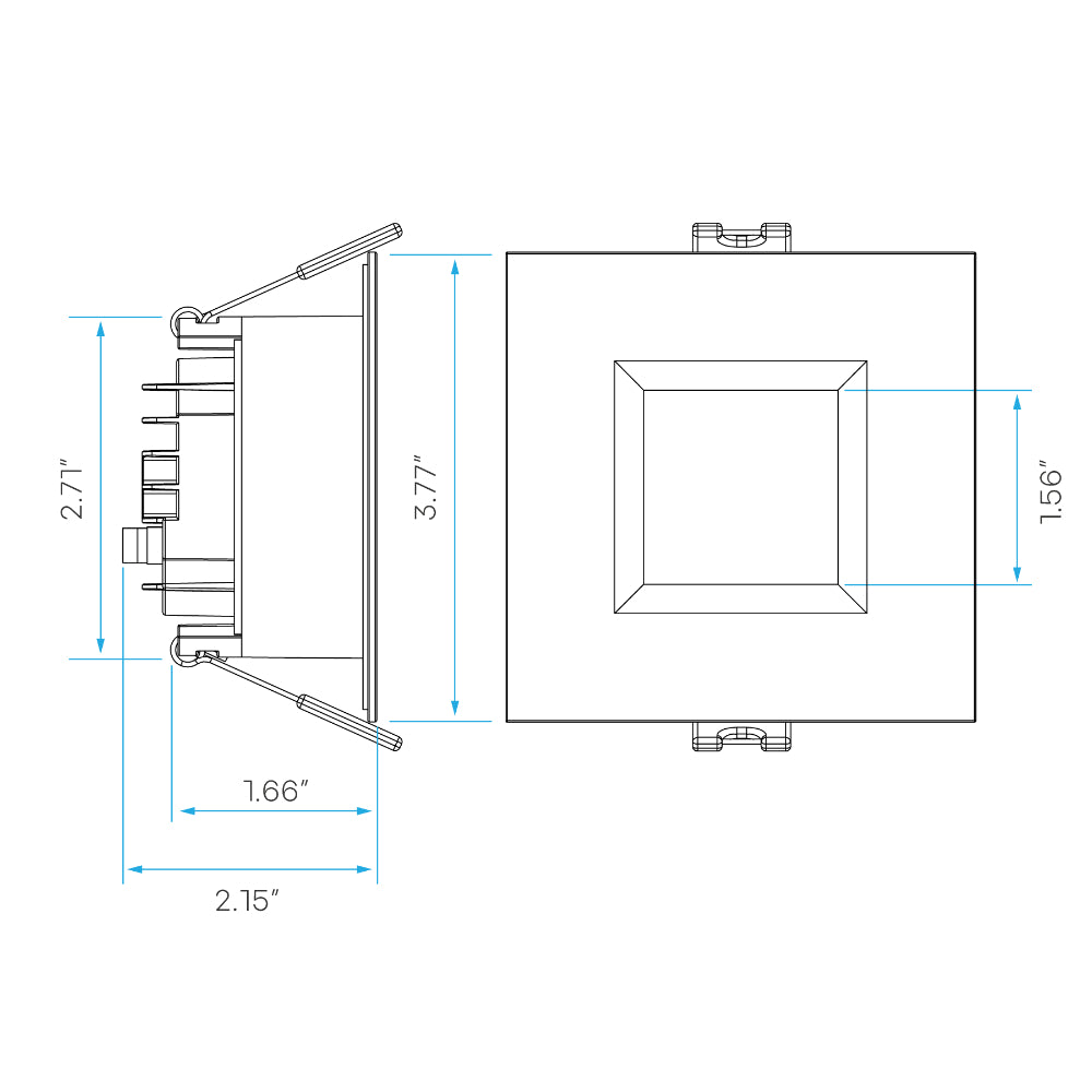 Luxrite 3" Regressed Mini Panel - CCT & Wattage Selectable - Dual Dimming/Universal Voltage Additional Image 4