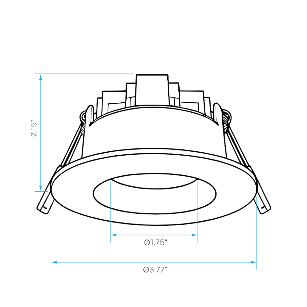 Luxrite 3" Regressed Mini Panel - CCT & Wattage Selectable - Dual Dimming/Universal Voltage Additional Image 7