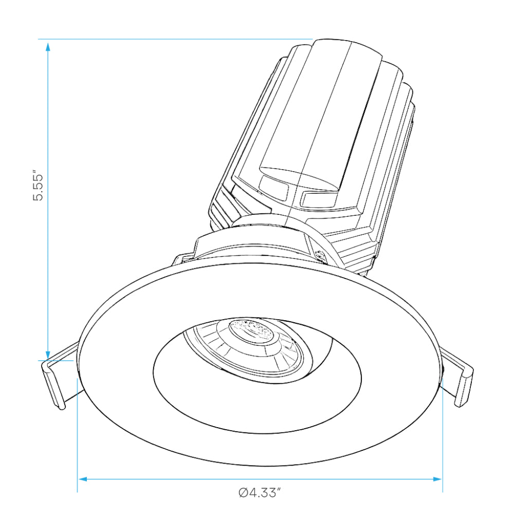Luxrite 3" Regressed Recessed Gimbal - High Output Additional Image 1