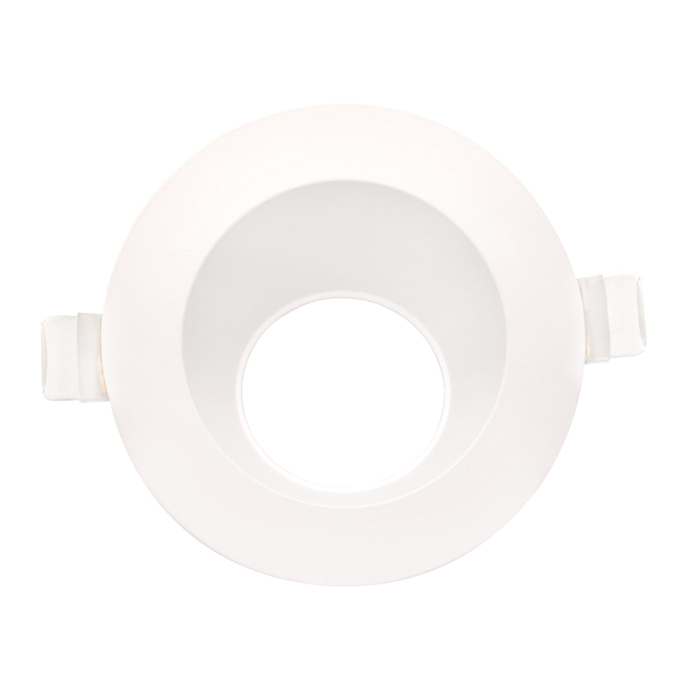 Luxrite 3" Regressed Round Wall Washer Trim - White Finish