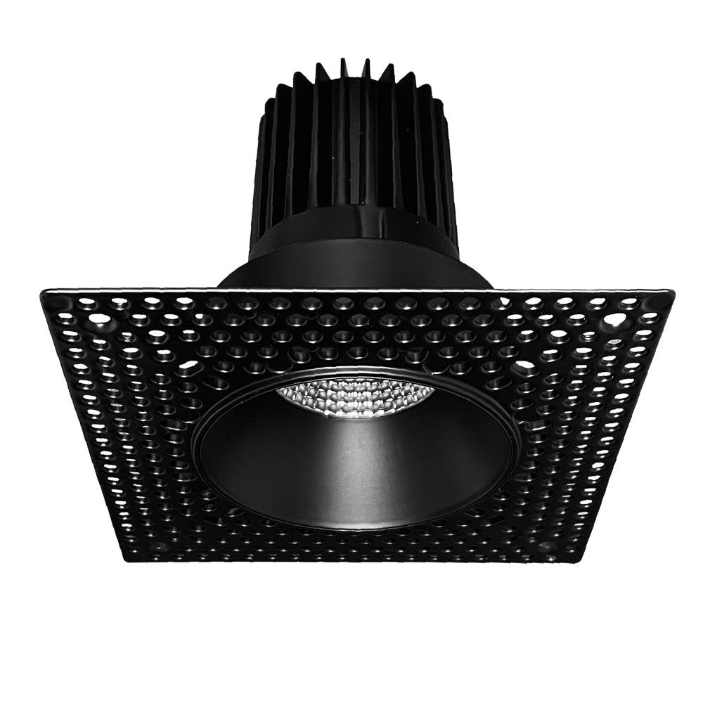 Luxrite 3" Regressed Trimless Push N' Lock Spotlight Black Finish - CCT Selectable Additional Image 2