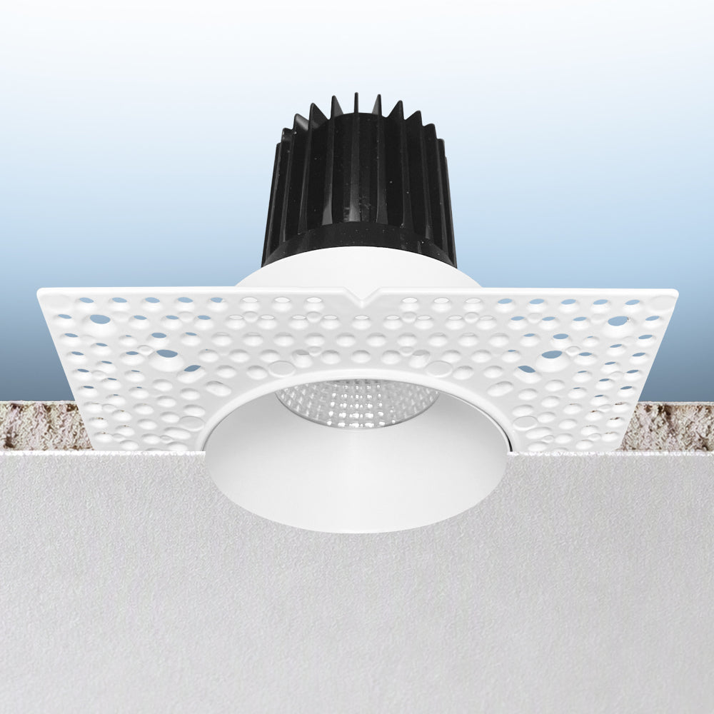 Luxrite 3" Regressed Trimless Push N' Lock Spotlight - CCT Selectable Dual Dimming/Universal Voltage