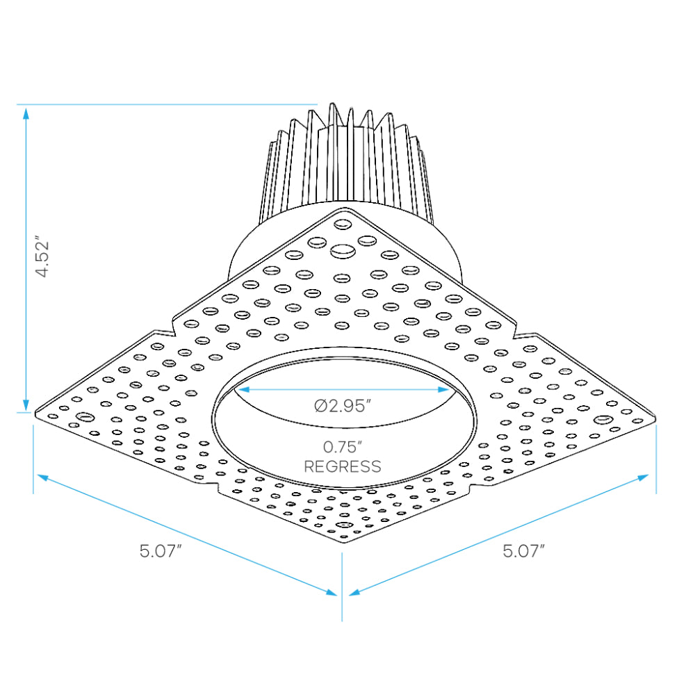 Luxrite 3" Regressed Trimless Push N' Lock Spotlight - CCT Selectable Universal Voltage/Dual Dimming/Universal Voltage Round Additional Image 1