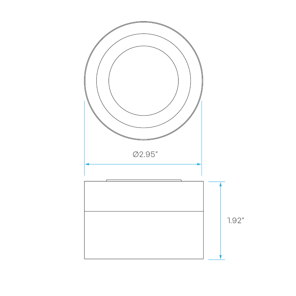Luxrite 3" Regressed Trimless Push N' Lock Spotlight Snoot Additional Image 2