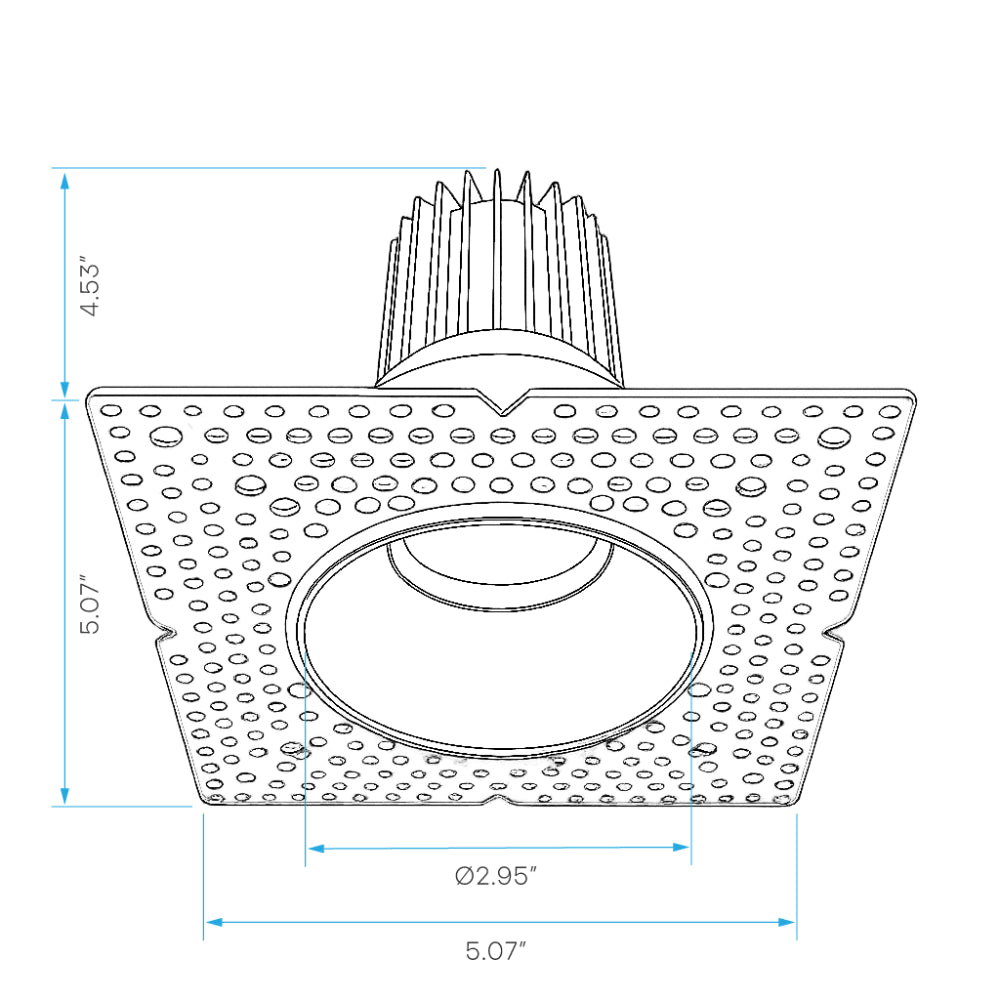 Luxrite 3" Regressed Trimless Push N' Lock Zoomable Spotlight - CCT Selectable Dual Dimming/Universal Voltage Additional Image 1