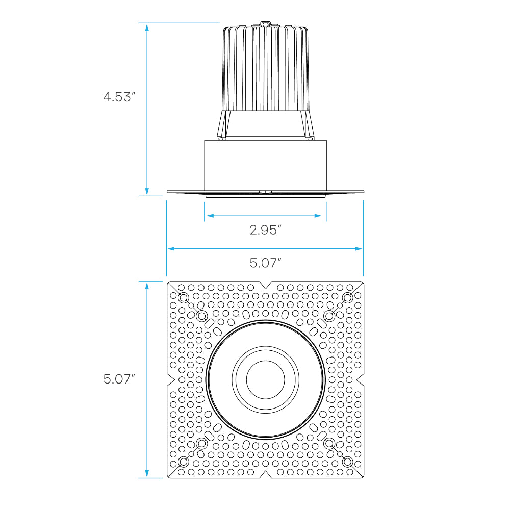Luxrite 3" Regressed Trimless Push N' Lock Zoomable Spotlight - CCT Selectable Dual Dimming/Universal Voltage Additional Image 5
