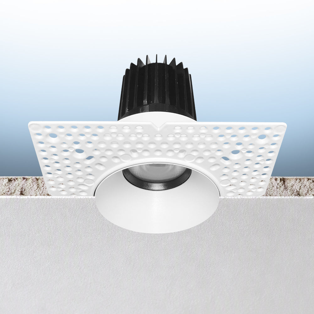 Luxrite 3" Regressed Trimless Push N' Lock Zoomable Spotlight - CCT Selectable Dual Dimming/Universal Voltage