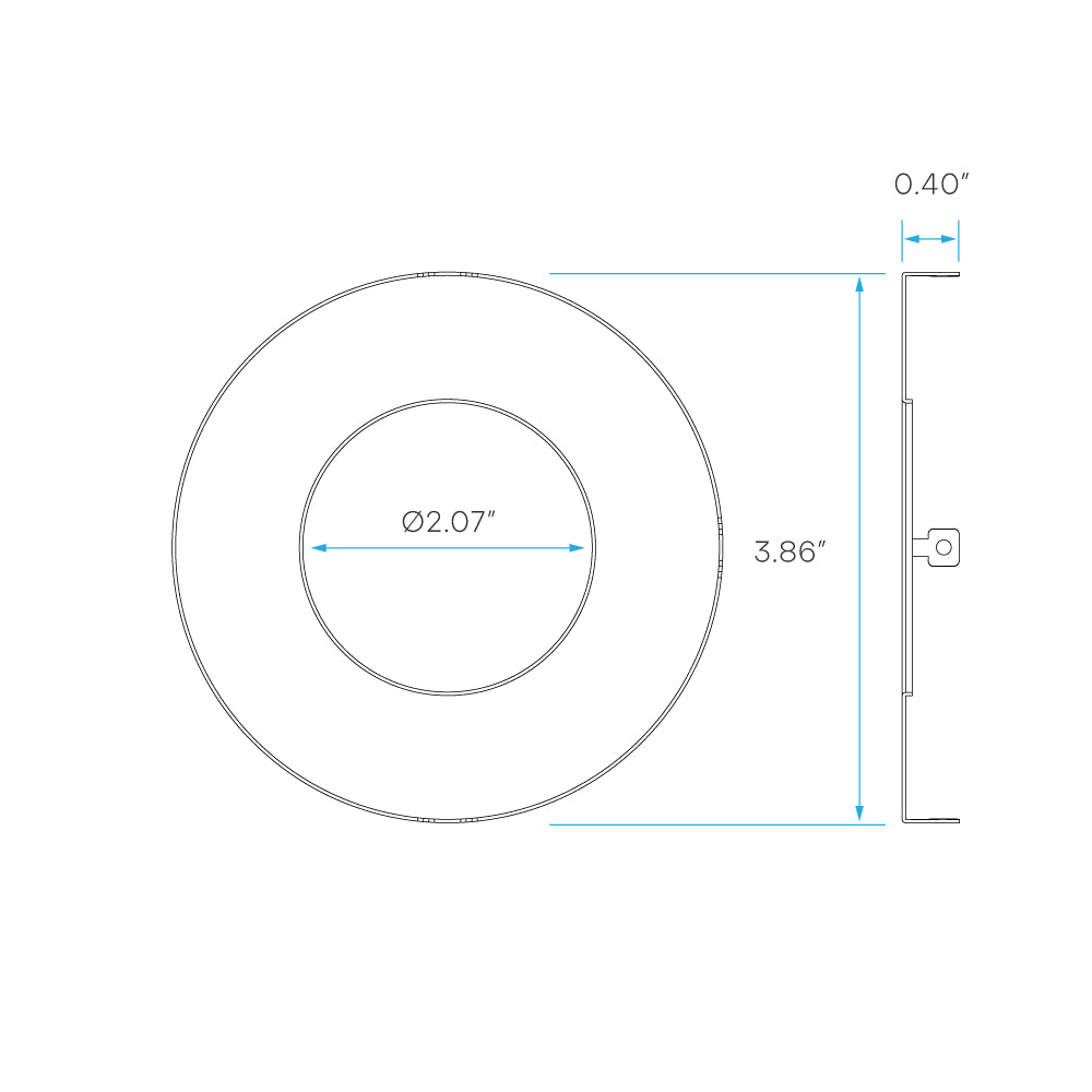 Luxrite 3" Round Trim Replacement - Brass Finish Additional Image 1