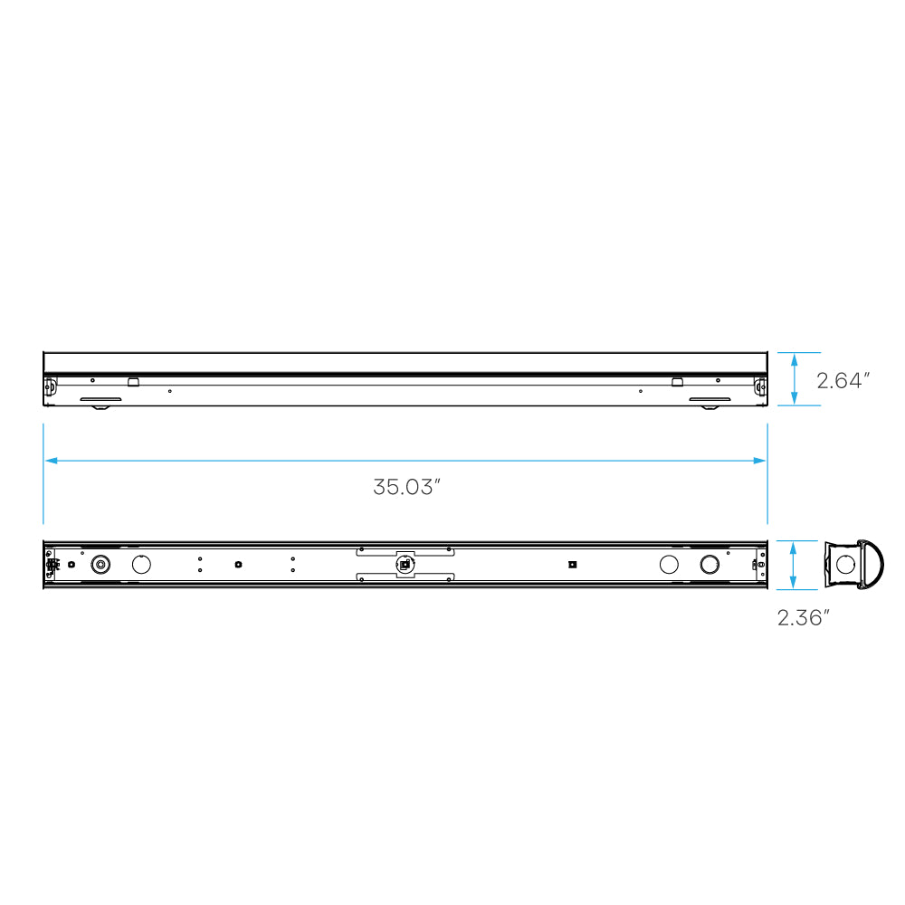 Luxrite 3' Slim Linear 25W 3CCT + EM Additional Image 4