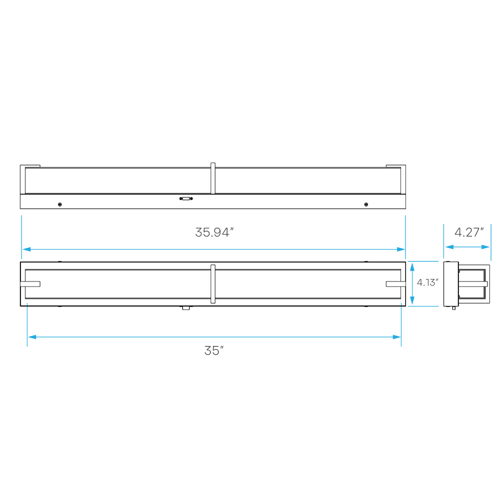 Luxrite 36" LED Vanity Fixture - Brushed Nickel Additional Image 1