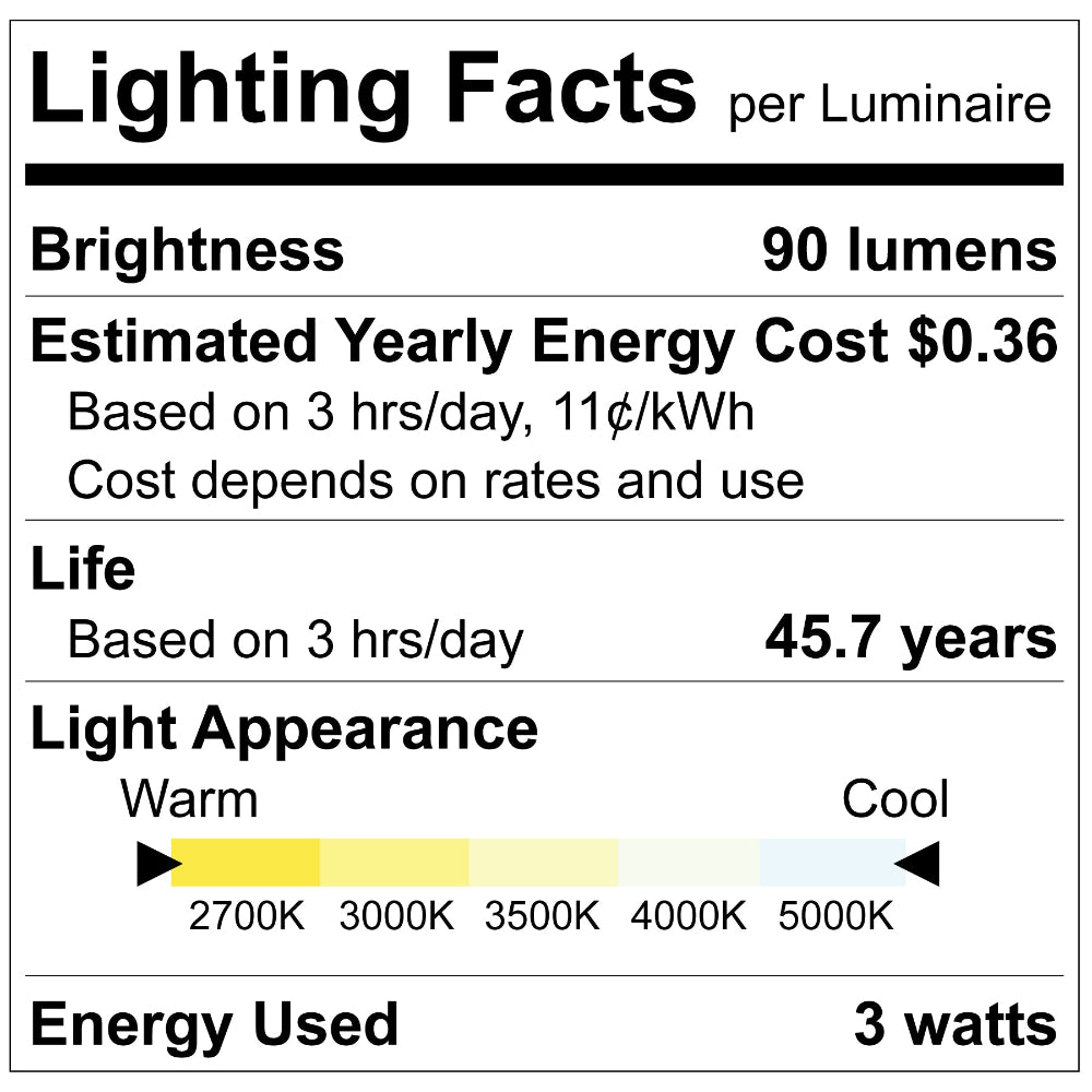 Luxrite 3W Trimless Vertical Step-Light - 5CCT Selectable Additional Image 3