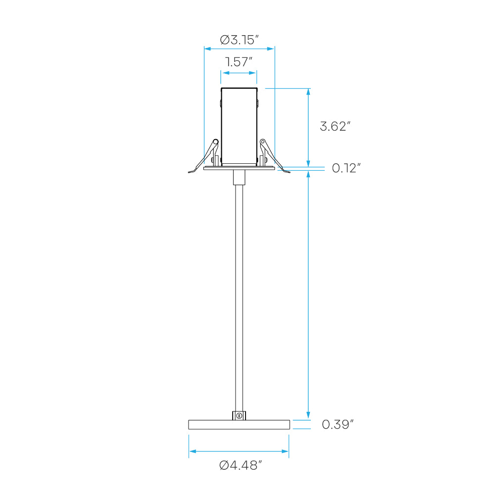 Luxrite 4.5" Cylinder System - Recessed Mount 8' Cable Additional Image 1