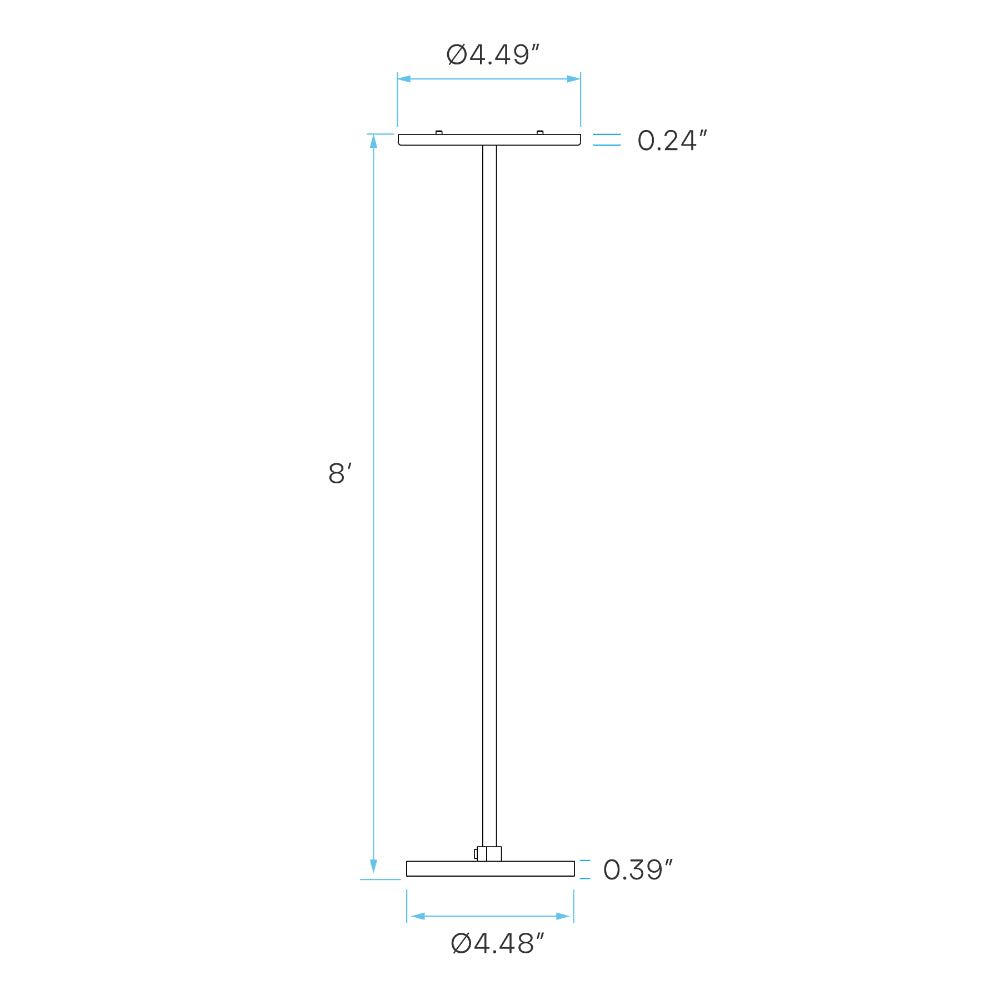 Luxrite 4.5" Cylinder System - Surface Mount 8' Cable Additional Image 1