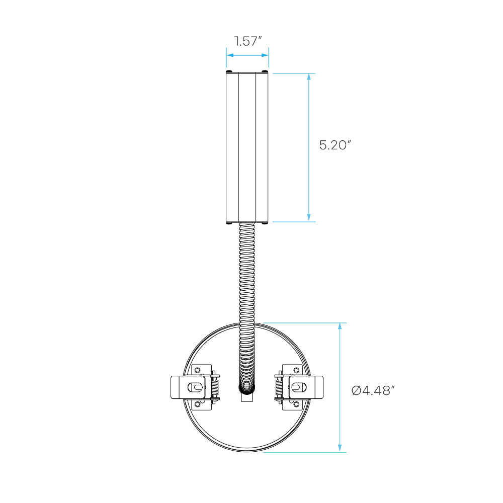 Luxrite 4.5" Cylinder System - Trimless Mount Additional Image 1