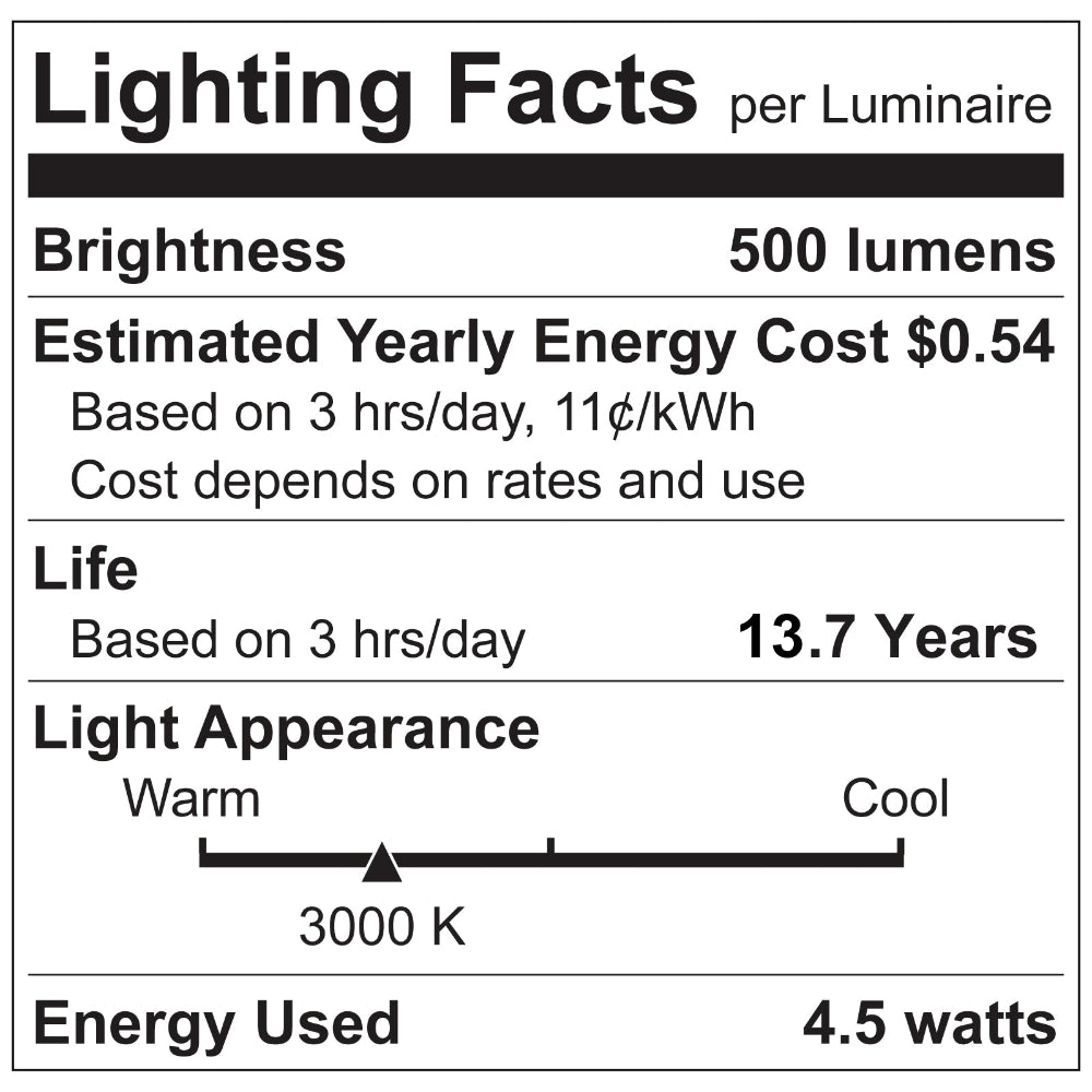 Luxrite 4.5W E12 Crystal Filament Chandelier Bulb 5