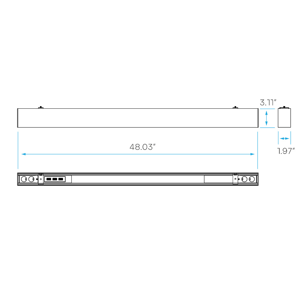 Luxrite 4' Architectural Linkable Linear 3 CCT/3 Wattage/Up-Down Selectable+EM Additional Image 4