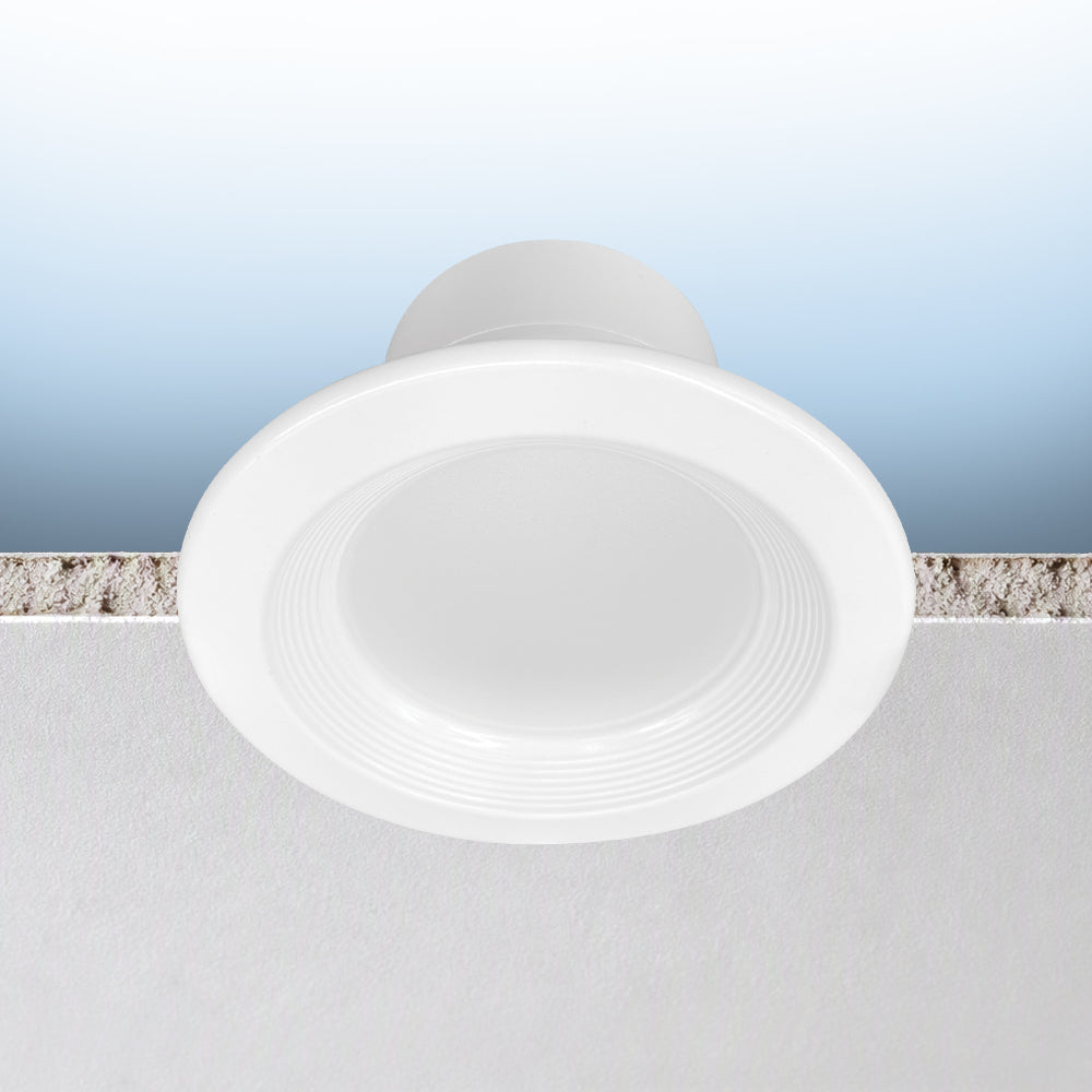 Luxrite 4" Baffled CCT & Wattage Selectable Universal Voltage Dual Dimming Commercial Downlight