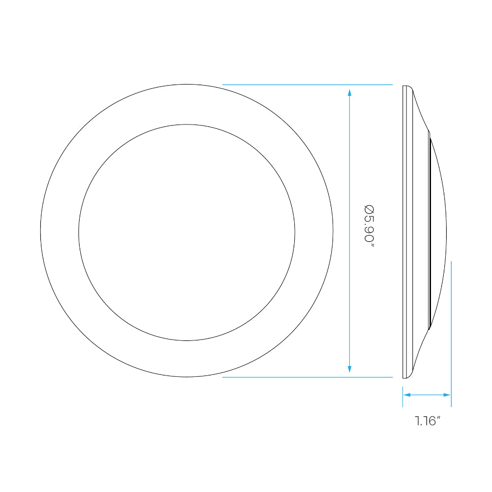 Luxrite 4" Disk Light - CCT Selectable Additional Image 2