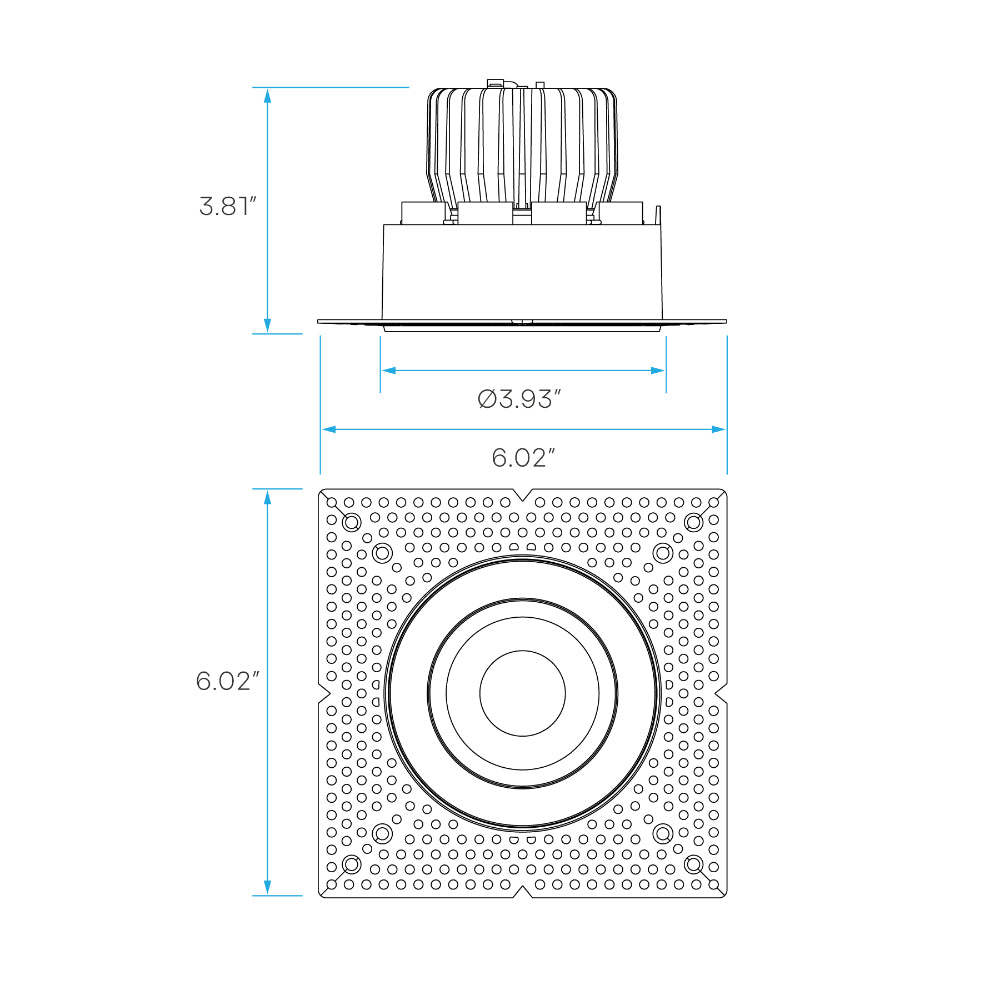 Luxrite 4" Gimbal Push N' Lock Trimless Spotlight - CCT Selectable Dual Dimming/Universal Voltage Additional Image 4