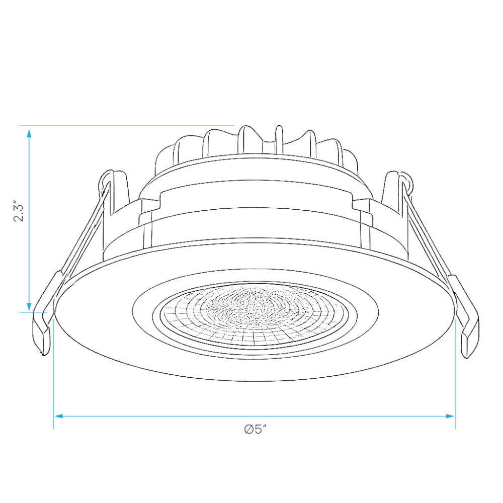 Luxrite 4" Gimbal Round Canless Spotlight - 5CCT Selectable Additional Image 1