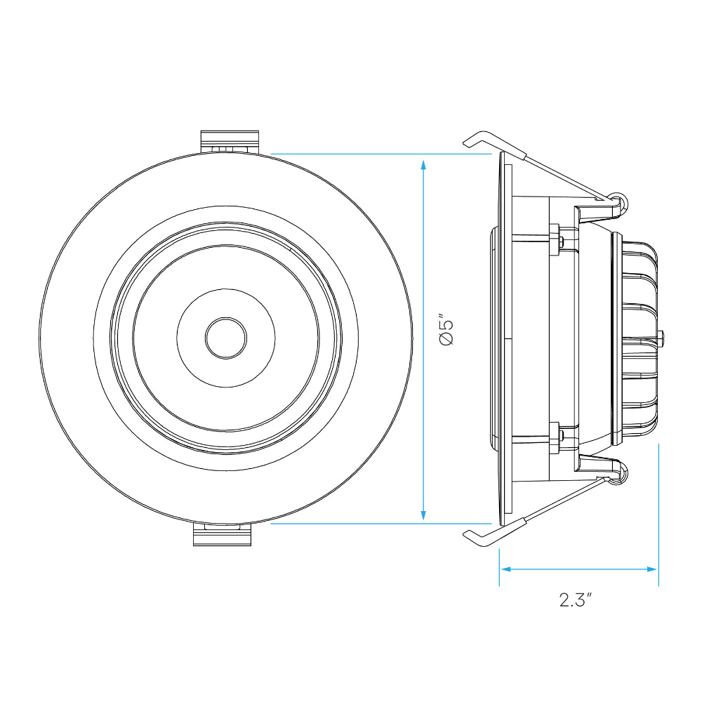 Luxrite 4" Gimbal Round Canless Spotlight - 5CCT Selectable Additional Image 4