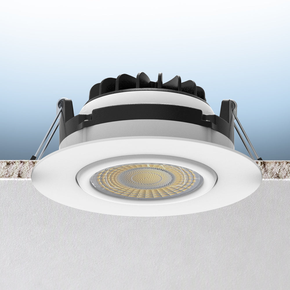 Luxrite 4" Gimbal Round Canless Spotlight - 5CCT Selectable