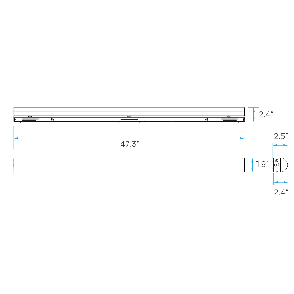 Luxrite 4' High Output Narrow Linear Fixture - 5CCT & 4 Wattage Selectable + EM + MS Additional Image 4