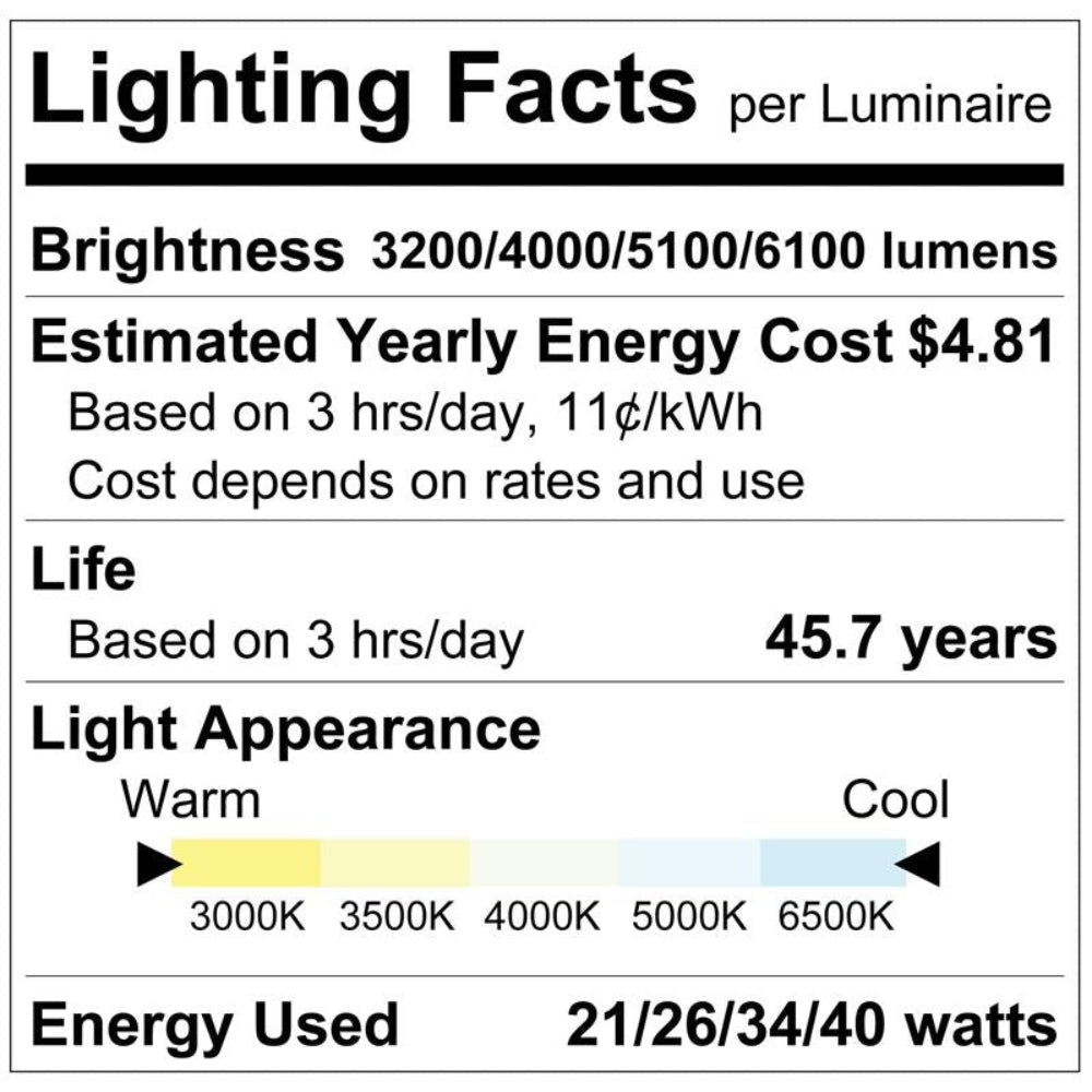 Luxrite 4' High Output Narrow Linear Fixture - 5CCT & 4 Wattage Selectable + EM + MS Additional Image 5