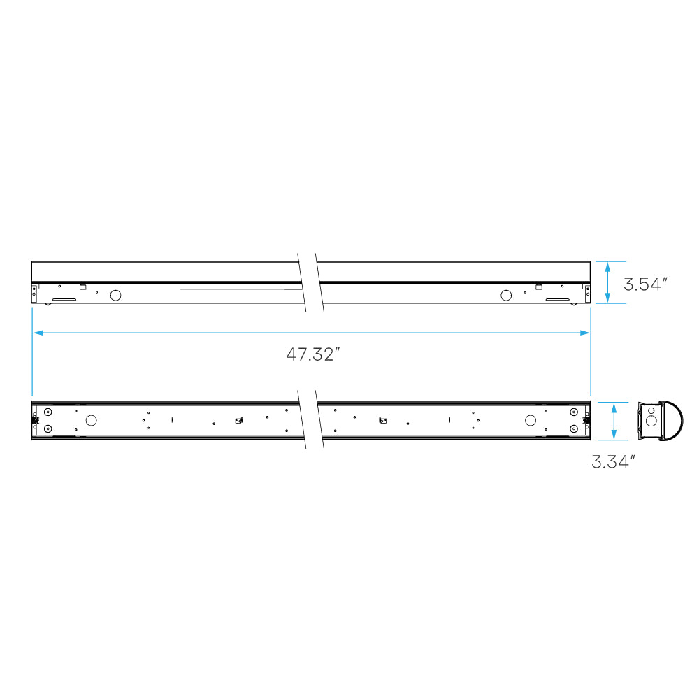 Luxrite 4' Linear Wattage Selectable 3CCT + EM Additional Image 4