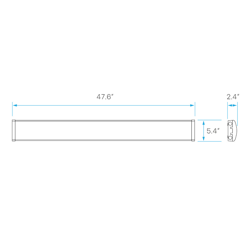 Luxrite 4' Linkable Linear Wrap - 5CCT & 4 Wattage Selectable Additional Image 3